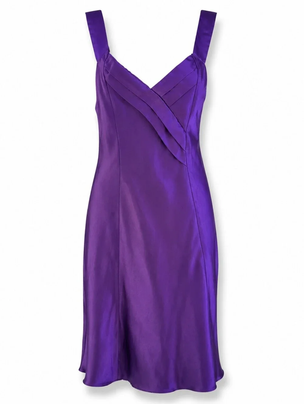 Vintage Sopré Purple Satin Nightgown Chemise Slip Dress Size L